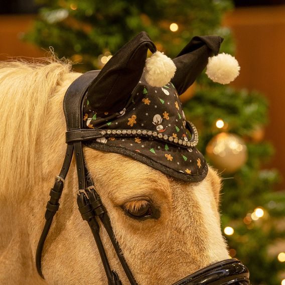 Čabraka na uši QHP Christmas - SLEVA - chybí bambulky na uších