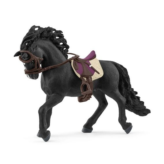 Schleich 42707 - Hřebec Pura Raza Espanola Stallion se sedlem a uzdou - SLEVA - prasklá uzdečka