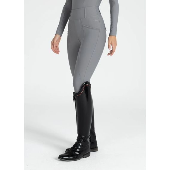Jeggings Maximilian Equestrian Pro Riding Full Grip dámské titanium M/38 - SLEVA - špinavé