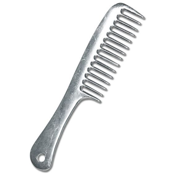 Hřeben kovový velký W
