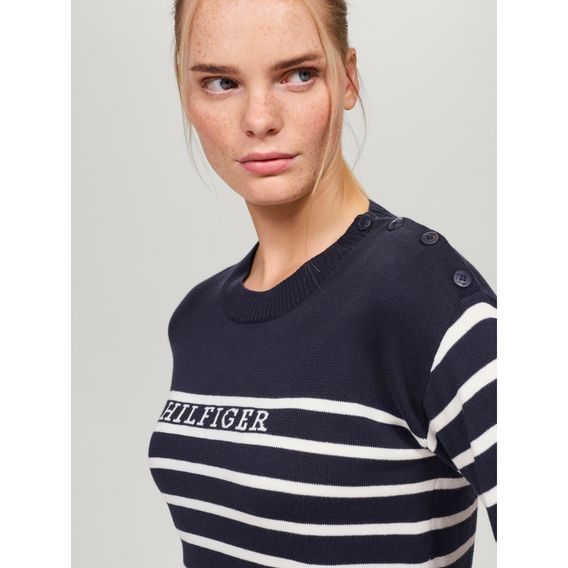 Svetr Tommy Hilfiger Fairfield Stripe dámský Kolekce 2025