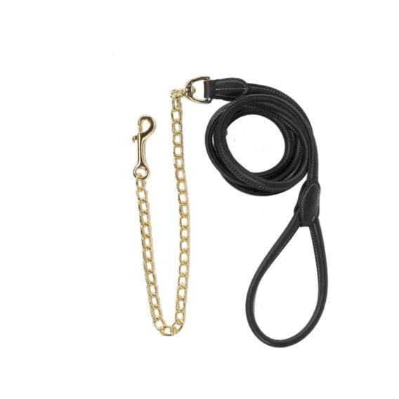 Vodítko kožené s řetízkem Kentucky
