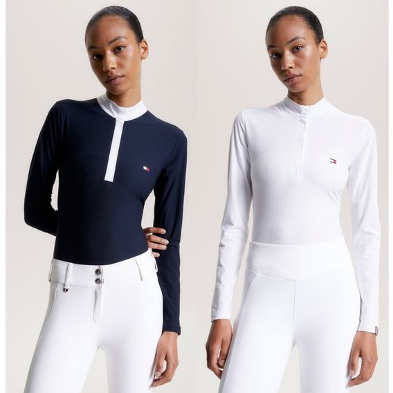 Tričko závodní Tommy Hilfiger Equestrian Chelsea dl.rukáv dámské KOLEKCE