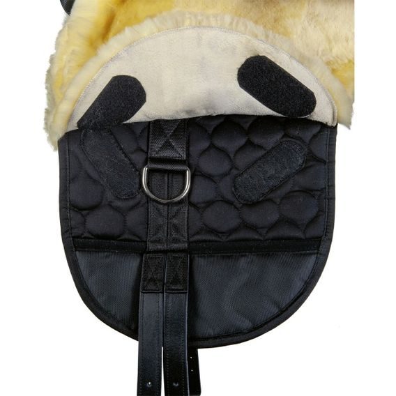 Beránkové sedlo/pad HKM černé/natural