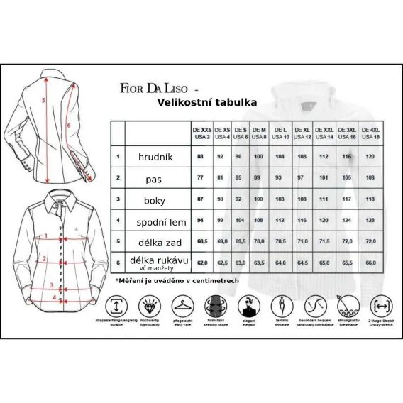 *W* Košile Fior da Liso Eleonora London B dámská