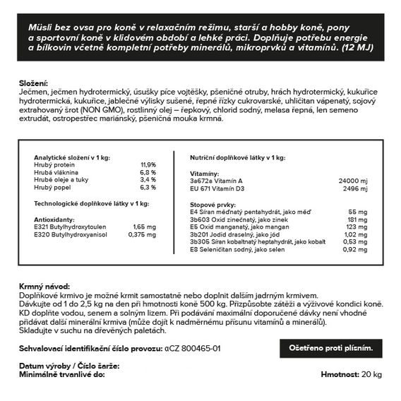 *EQS* bez ovsa MÜSLI 20 kg