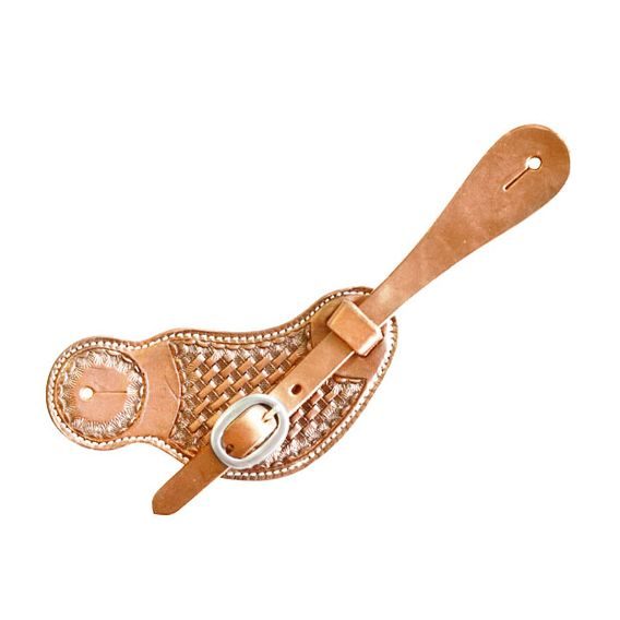 *W* Řemínky na ostruhy Pool's western s přezkou přírodní DOPRODEJ