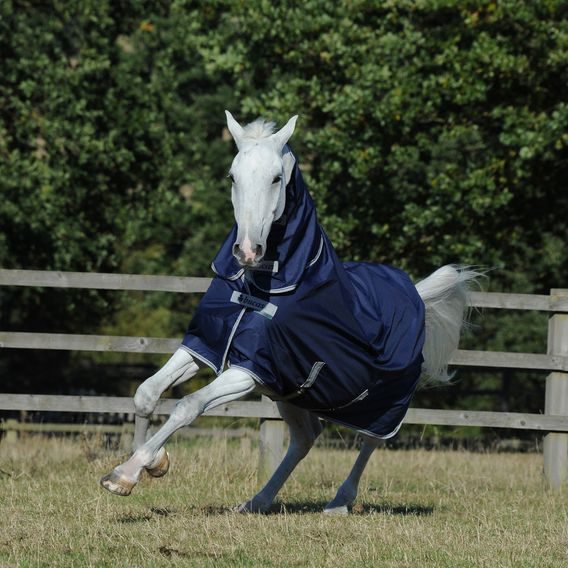 Deka lehká výběhová Bucas Freedom s krkem Light modrá