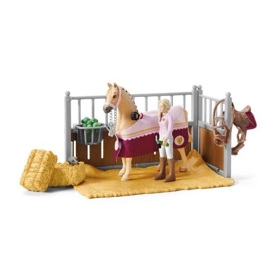 Schleich 42440 - Turnajové závodiště s koníky a ošetřovatelkami