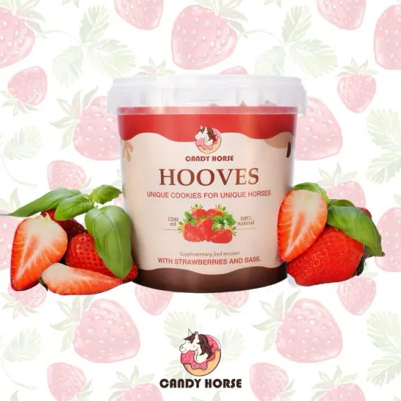 Pamlsky Candy Horse Kopýtka - Jahoda & Basalka 500g