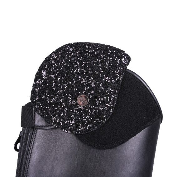 Jezdecké boty vysoké QHP Romy dětské 39 černé SLEVA- použito na focení