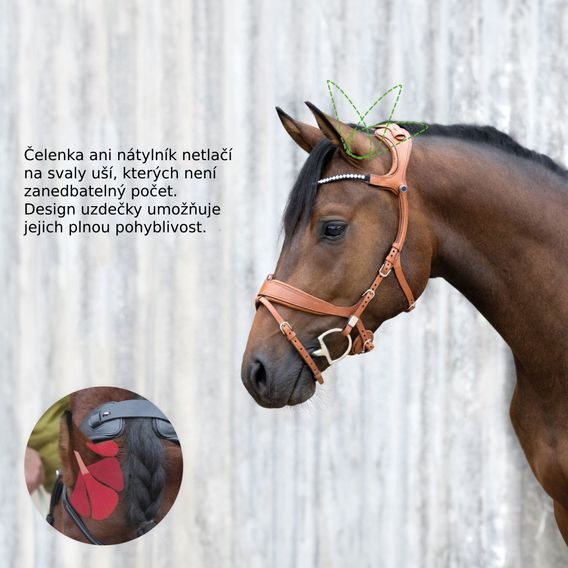 Uzdečka anatomická Stübben 2505 Freedom II Slide&Lock