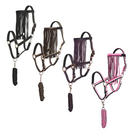 Ohlávka s vodítkem a třásněmi Imperial Riding DOPRODEJ
