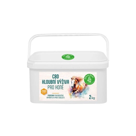 Kloubní výživa pro koně s CBD Zelená Země 2kg