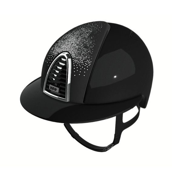 Jezdecká ochranná helma KEP Cromo 2.0 Polish Polo Metal 2 Suede Nebula Silver
