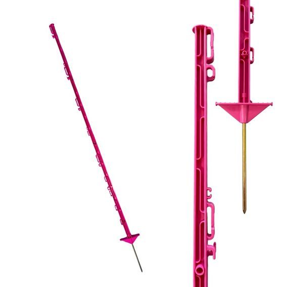 Ohradníkový sloupek 155/133 cm P185 plast růžový