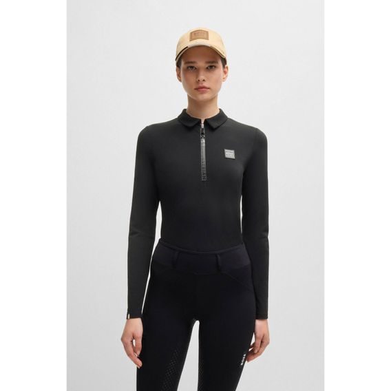 Tričko Boss Equestrian Chess s dlouhým rukávem dámské Kolekce 2025