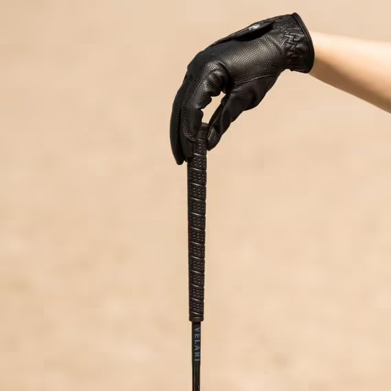 Bičík drezurní Kentucky Guidance Leather Grip s plácačkou