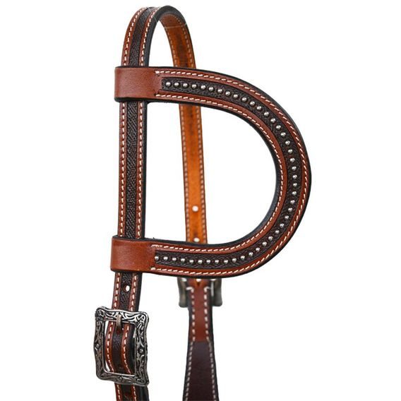 *W* Uzdečka westernová One Ear Headstall flower with dots