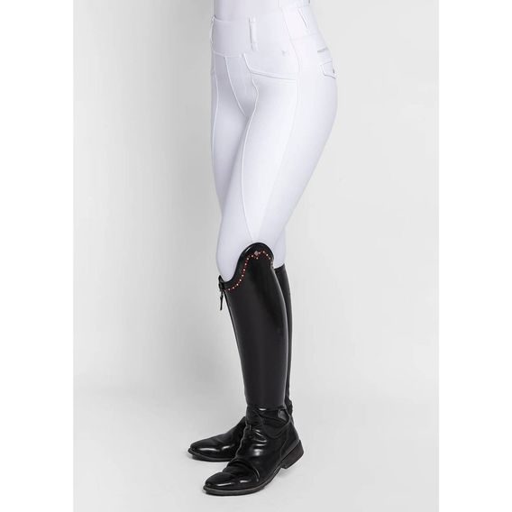 Jeggings Maximilian Equestrian Pro Riding Full Grip dámské bílá XS/34 - SLEVA - skvrny v pase