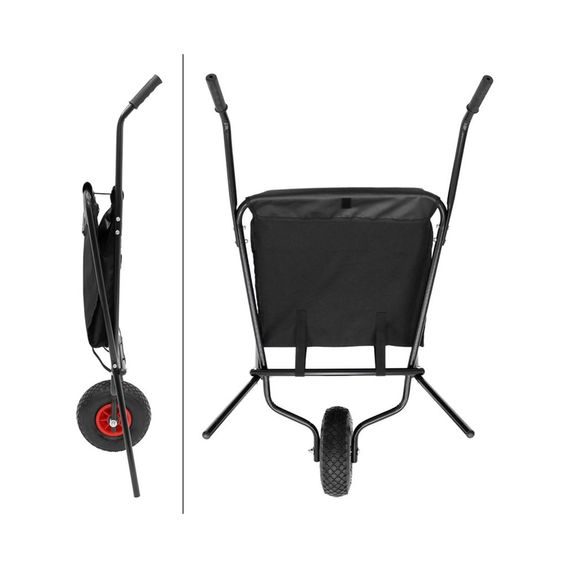 Skládací kolečko 56l černé - SLEVA - špinavé