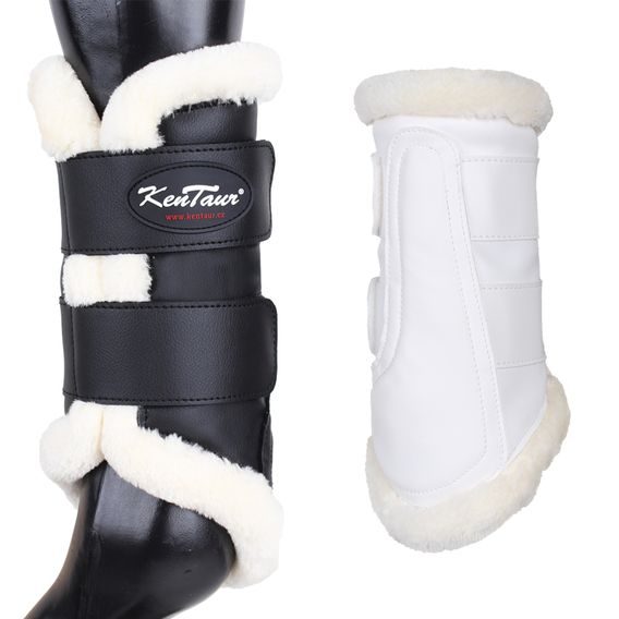 Kamaše drezurní KenTaur NEW logo s umělým beránkem 4299