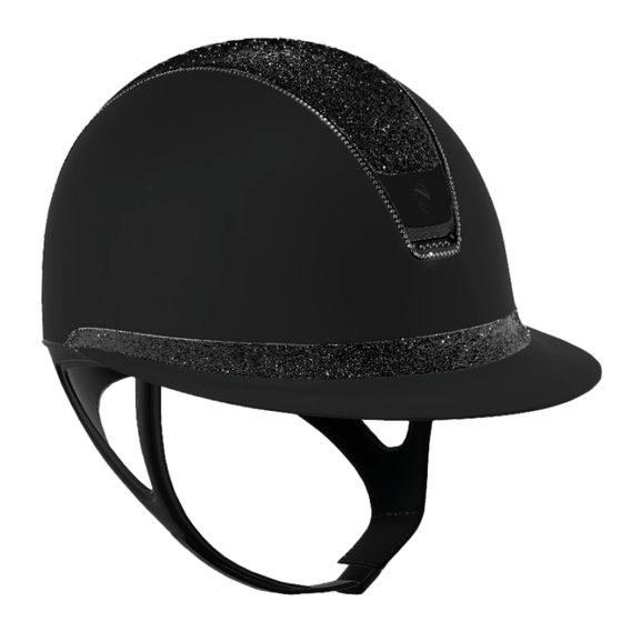 Jezdecká helma Samshield MissShield Shadowmatt 2.0 Crystal Fabric Swarovski/300 SW Jet Black