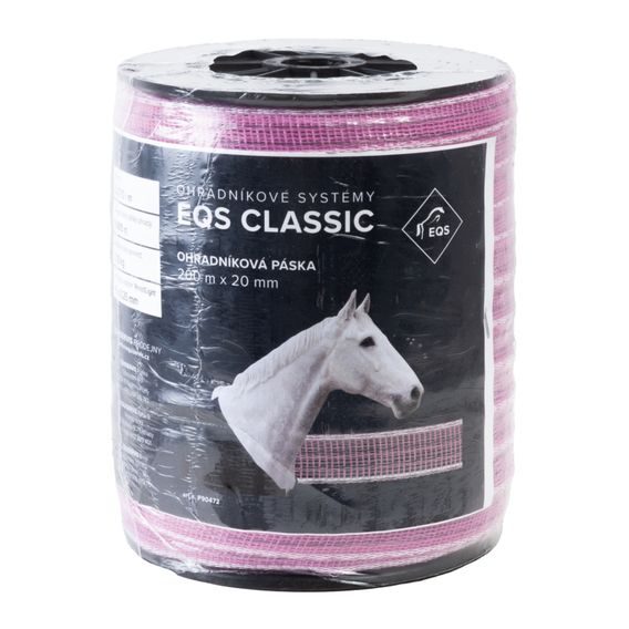 EQS Classic - ohradníková páska 20mm/200m růžová