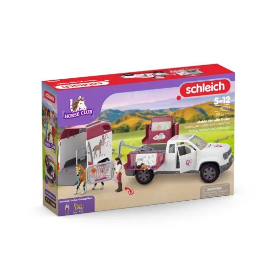 Schleich 42704 - Mobilní veterinář s přívěsem