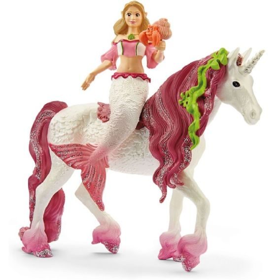 Schleich 70593 - Mořská panna Feya na jednorožci NEW