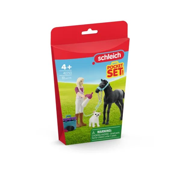Schleich 42755 - Péče o koně s hříbětem plemene Appaloosa, hrací sada