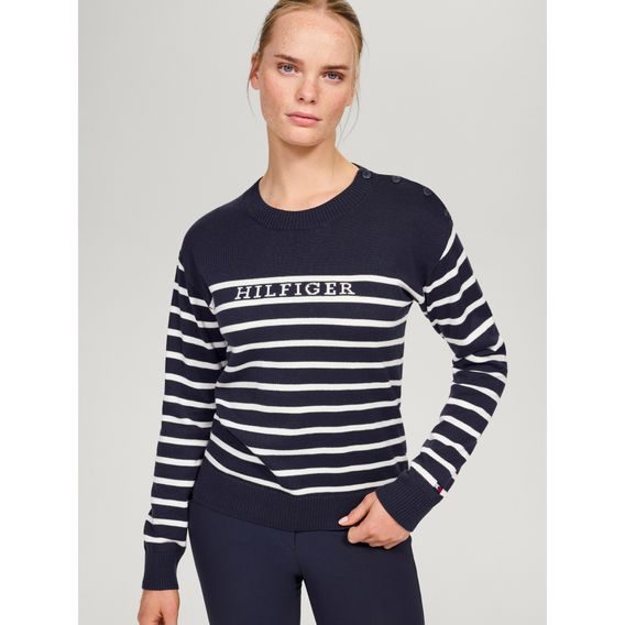 Svetr Tommy Hilfiger Fairfield Stripe dámský Kolekce 2025