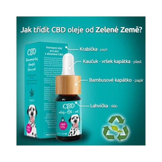 CBD olej pro psy Zelená země 5% 10ml
