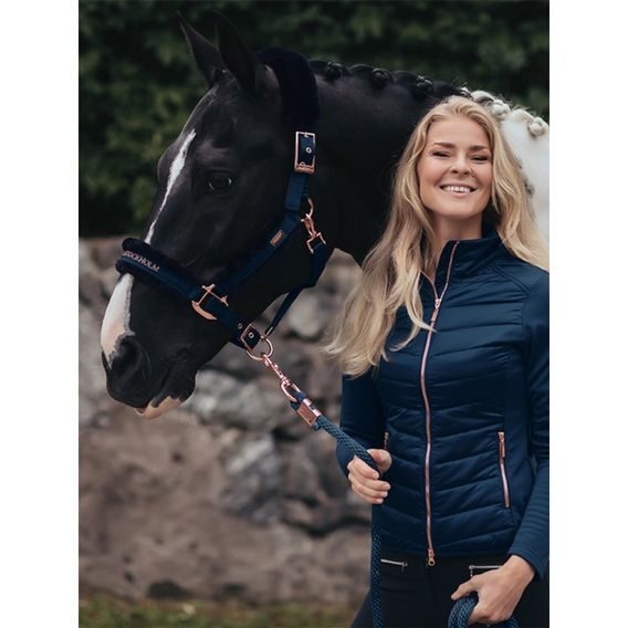 Ohlávka Equestrian Stockholm Satin Fur s vodítkem KOLEKCE