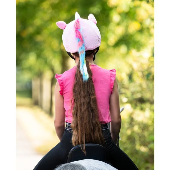 Potah na helmu QHP Unicorn pink