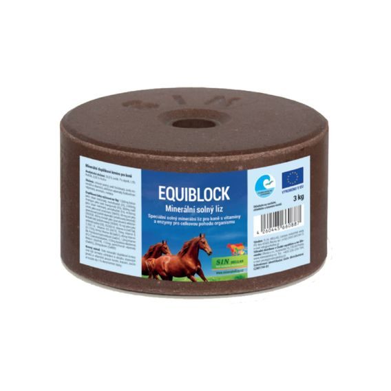 Minerální solný liz pro koně s vitamíny a enzymy 3 kg
