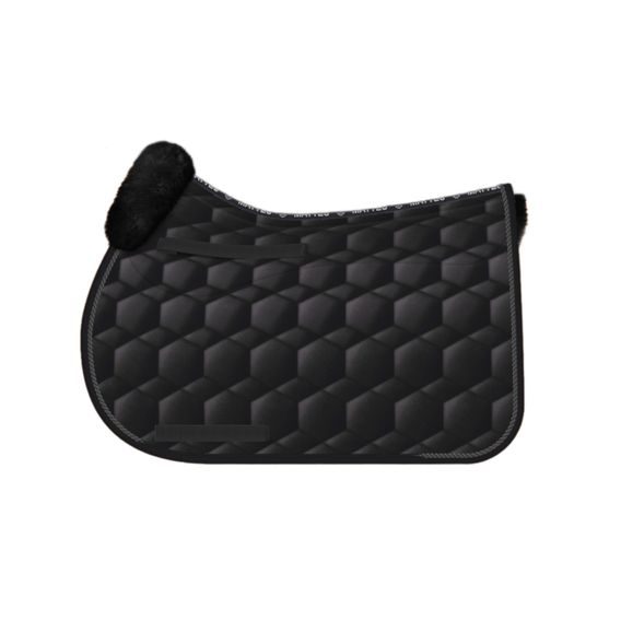 Podsedlová dečka Mattes Square Quilt Sheen pravý beránek zespodu a vpředu