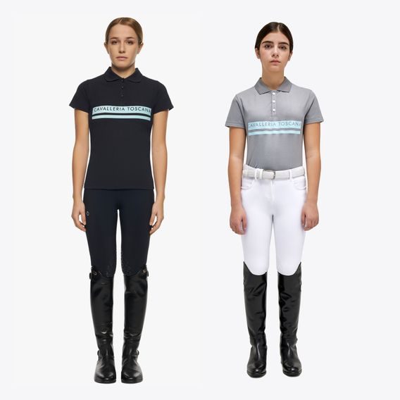 Tričko Cavalleria Toscana Flocked Stripe logo dětské KOLEKCE 2022/23