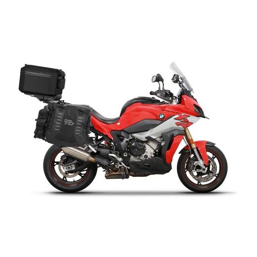 SET OF SHAD TERRA TR40 ADVENTURE SADDLEBAGS AND SHAD TERRA ALUMINIUM TOP CASE TR55 PURE BLACK, INCLUDING MOUNTING KIT SHAD BMW S1000XR