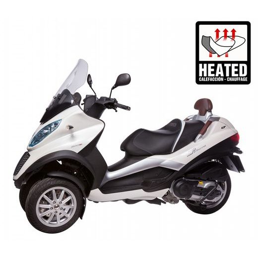 KOMFORTNÍ SEDLO PRO PIAGGIO MP3 250, 400, 500 ROK 2009-2013 SHAD SHV0M2320 ČERNO/BÍLÉ, ŠEDO/MODRÉ ŠVY