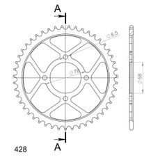 AIZMUGURĒJAIS ZOBRATS SUPERSPROX RFE-810:47-BLK MELNS/PELĒKS 47T, 428