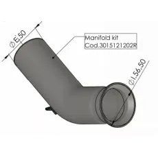 LINK CAURULE MID, LINK & Y PIPE FOR HUSQVARNA SVARTPILEN 401 ABS (NERŪSĒJOŠAIS TĒRAUDS)