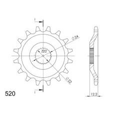 PRIEKŠĒJAIS ZOBRATS SUPERSPROX CST-1125:17 17T, 520