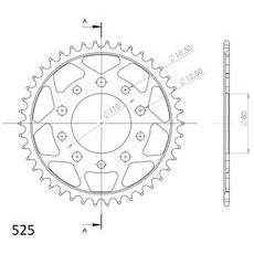 AIZMUGURĒJAIS ZOBRATS SUPERSPROX RFE-1332:42-BLK MELNS/PELĒKS 42T, 525