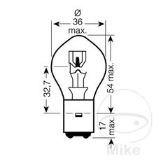 SPULDZE JMP 12V 35/35W BA20D