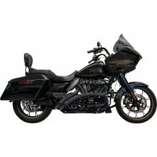 IZPLŪDES SISTĒMA EXHAUST SWEEPER BLACK W/SLOTTED SHEILDS M8 TOURING 16-23 FOR HARLEY DAVIDSON FLHRXS 1868 ABS