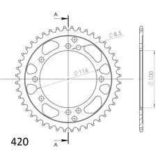 AIZMUGURĒJAIS ZOBRATS SUPERSPROX RFE-457:44-BLK MELNS/PELĒKS 44T, 420