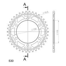 AIZMUGURĒJAIS ZOBRATS SUPERSPROX RFE-479:38-BLK MELNS/PELĒKS 38T, 530