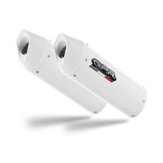 DUAL BOLT-ON SILENCER GPR ALBUS K.74.ALB WHITE GLOSSY INCLUDING REMOVABLE DB KILLERS
