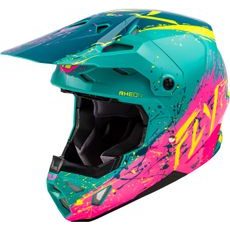 ĶIVERE FLY HELMET FORMULA CP MANIC (ZILS, ROZĀ, DZELTENS)